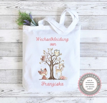 WECHSELKLEIDUNG Sport Schule Waldfreunde personalisiert mit Name Kindergarten Wechselwäsche Kindergartenkind Einschulung Geburtstag von Lüttentüddel®